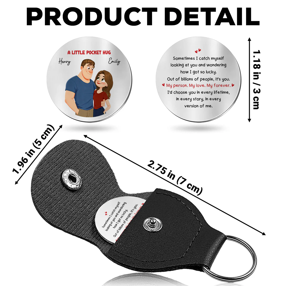 How Lucky I Am Version 2 - Personalized Custom Pocket Hug - Image 6