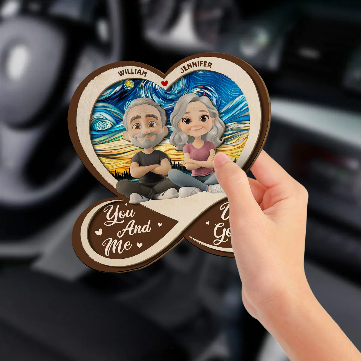 How Much I Love You - Personalized Custom Car Visor Clip - Image 3