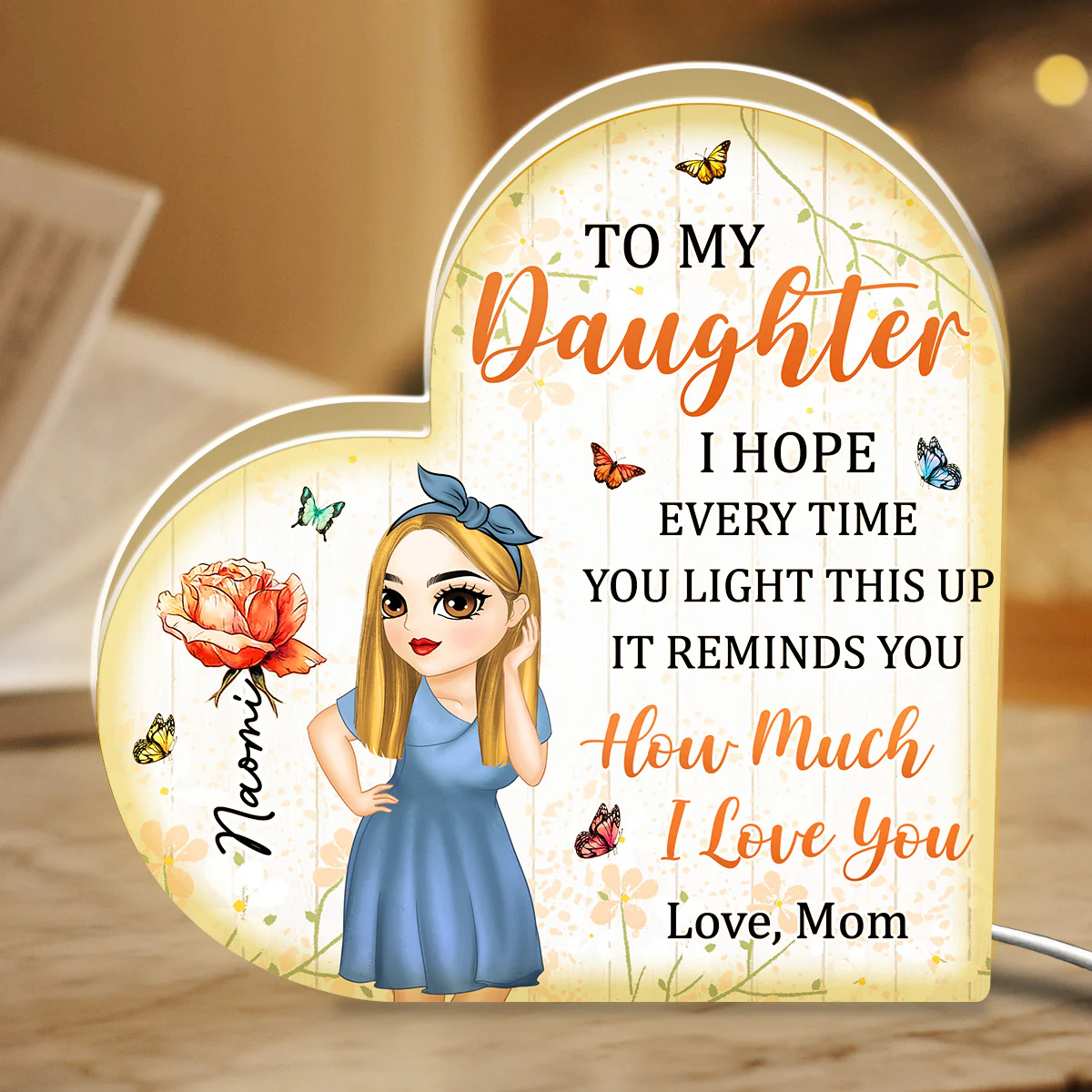 How Much I Love You - Personalized Custom Light Box - Image 3