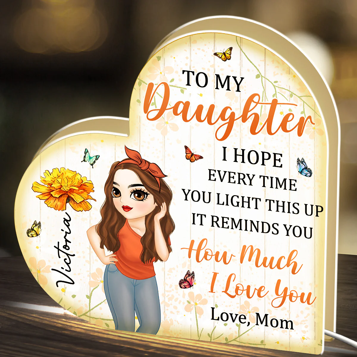 How Much I Love You - Personalized Custom Light Box - Image 4