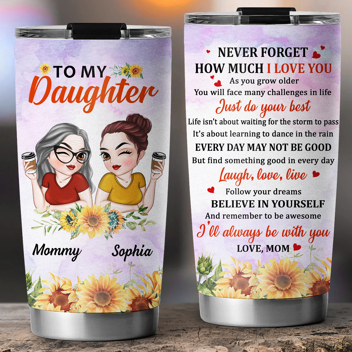 How Much I Love You - Personalized Custom Tumbler - Image 2
