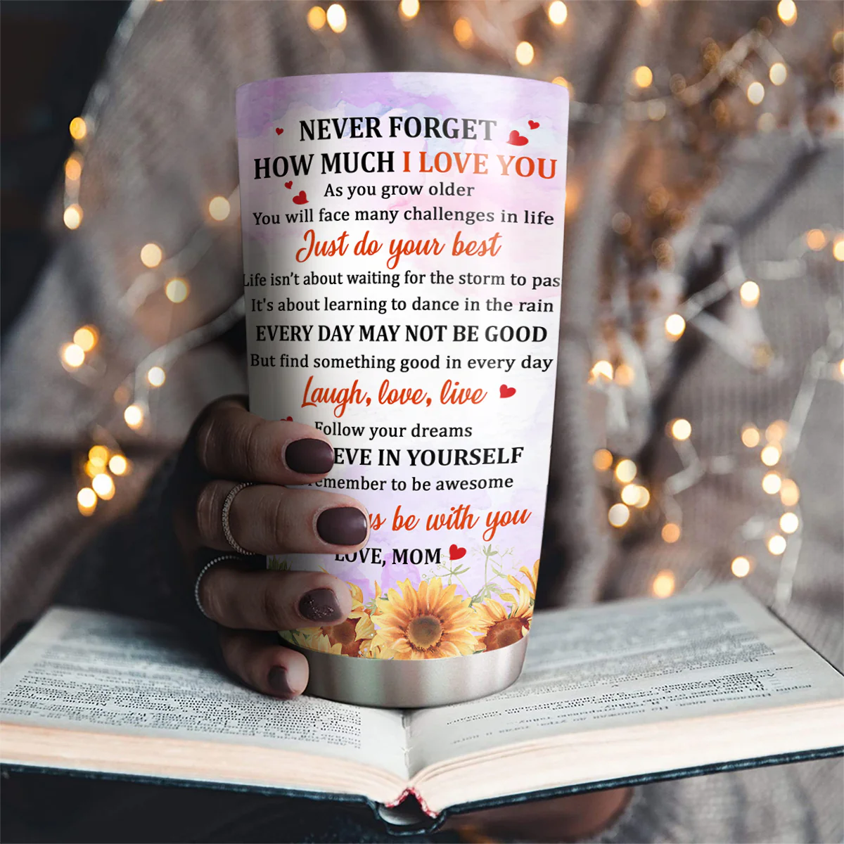 How Much I Love You - Personalized Custom Tumbler - Image 3