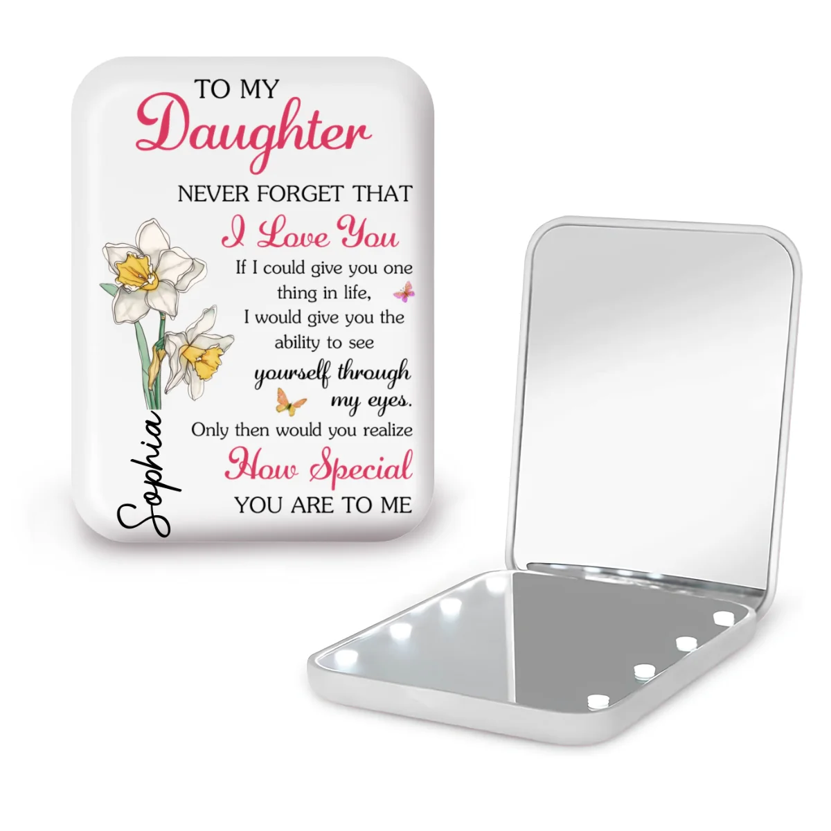 How Special You Are - Personalized Custom LED Pocket Mirror - Image 9