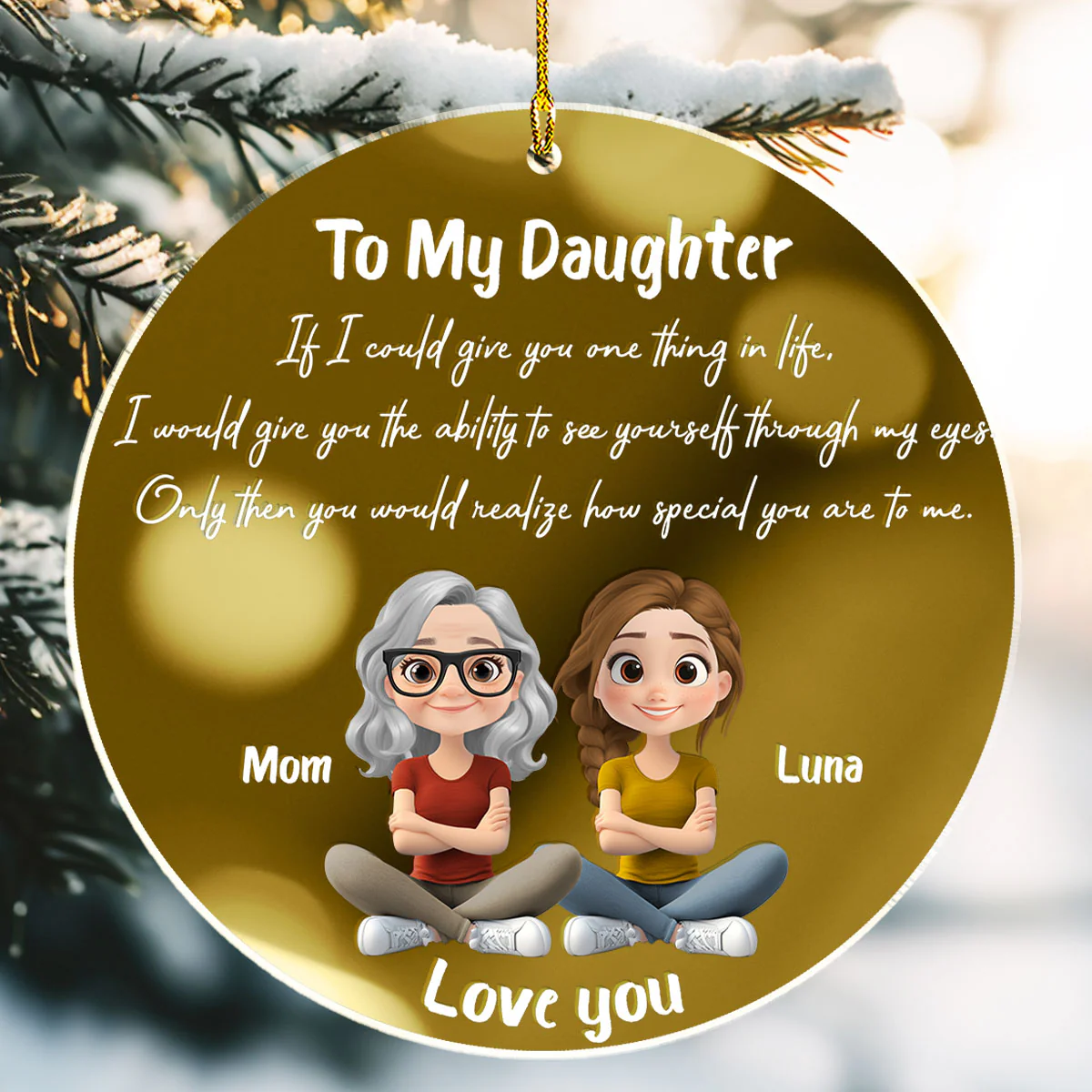 How Special You Are - Personalized Custom Mirrored Acrylic Ornament - Image 2