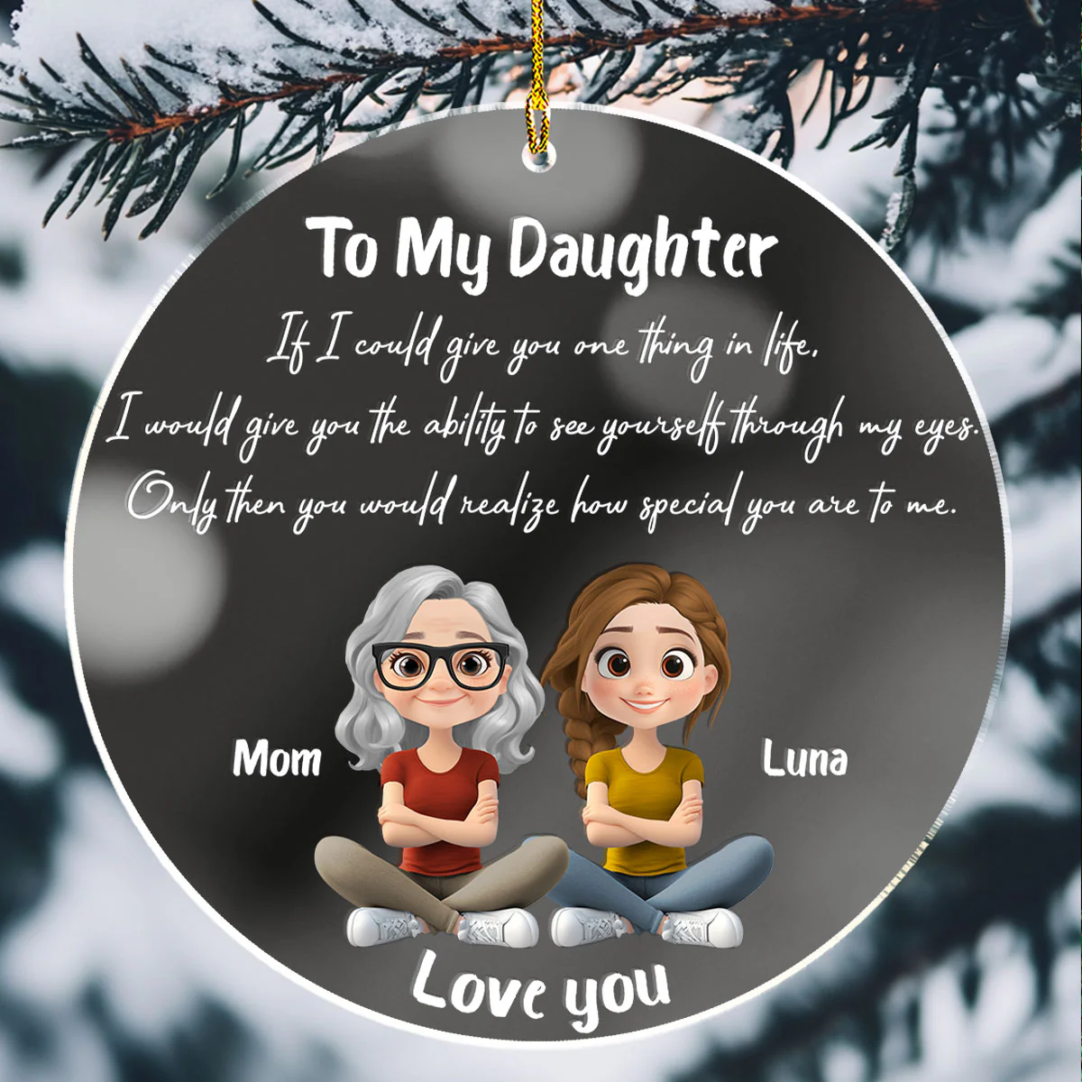 How Special You Are - Personalized Custom Mirrored Acrylic Ornament - Image 3