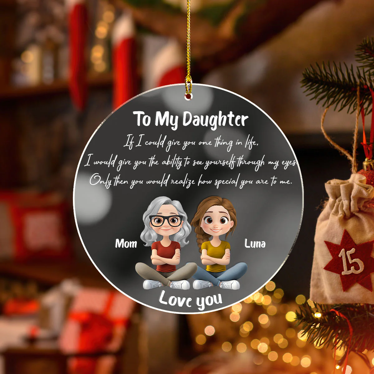 How Special You Are - Personalized Custom Mirrored Acrylic Ornament - Image 4