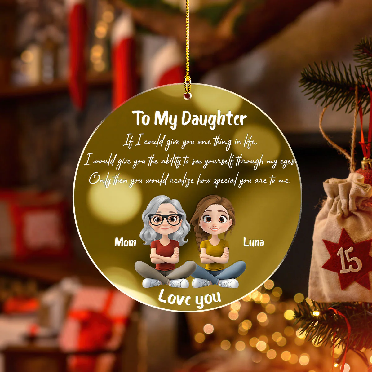 How Special You Are - Personalized Custom Mirrored Acrylic Ornament - Image 5