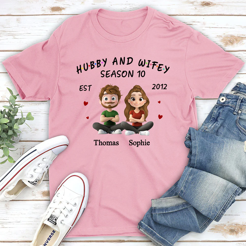 Hubby And Wifey - Personalized Custom Shirt - Image 8