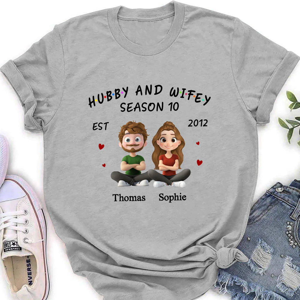 Hubby And Wifey - Personalized Custom Shirt - Image 9