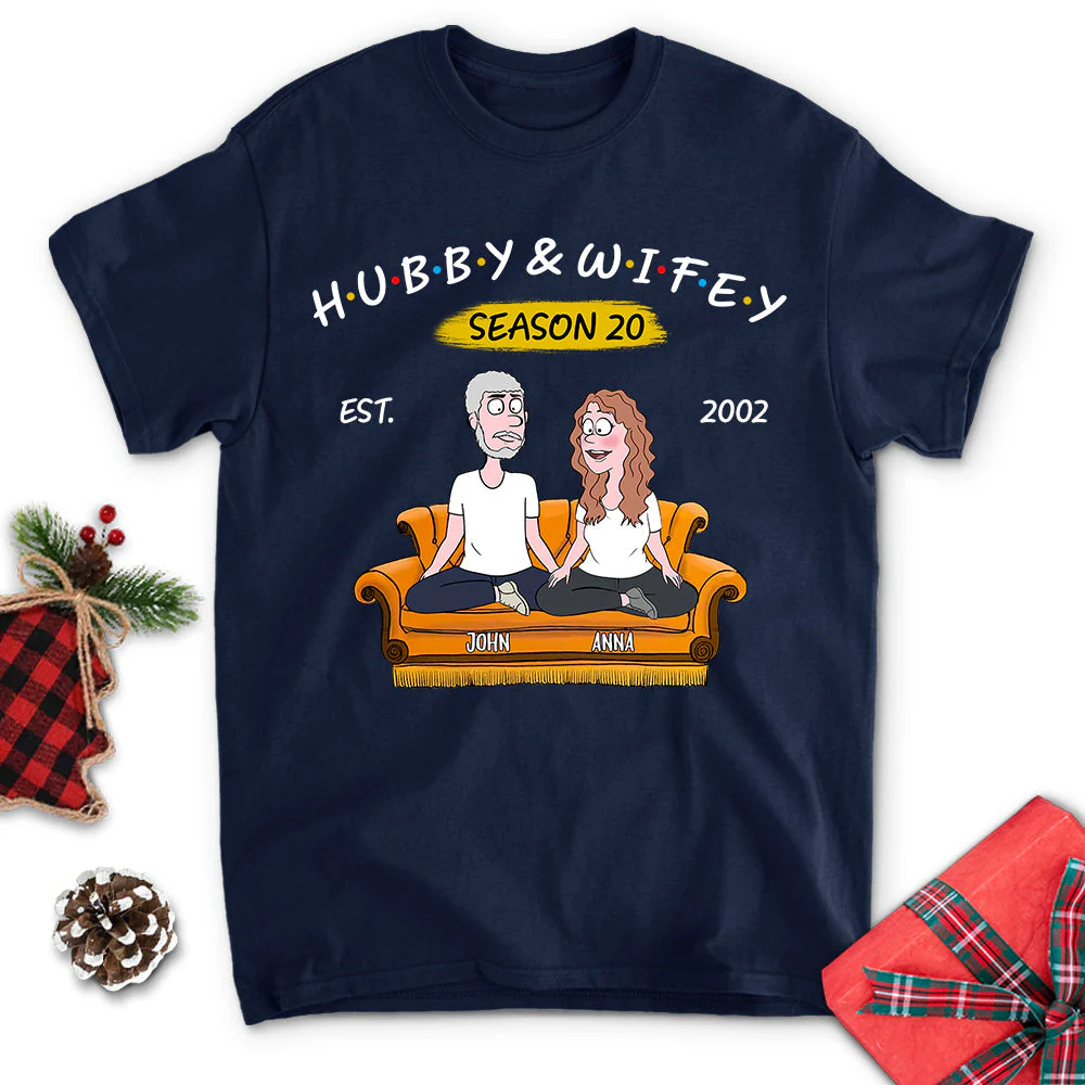 Hubby & Wifey Season - Personalized Custom Classic T-shirt - Image 3