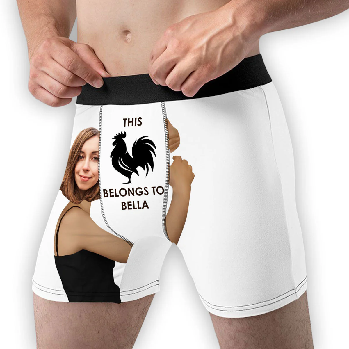 Hug Belongs To Me - Personalized Photo Men's Boxer Briefs - Image 2