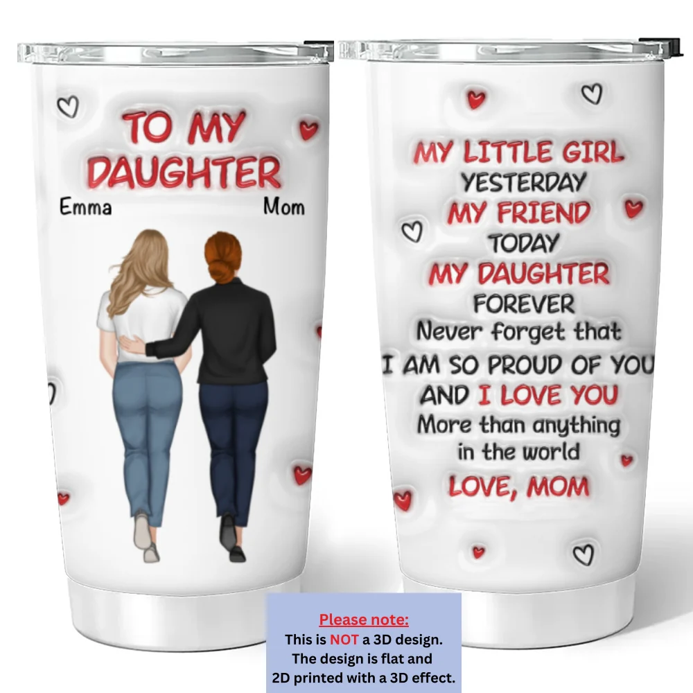 Hug From Mom - Personalized Custom 3D Inflated Effect Tumbler - Image 6