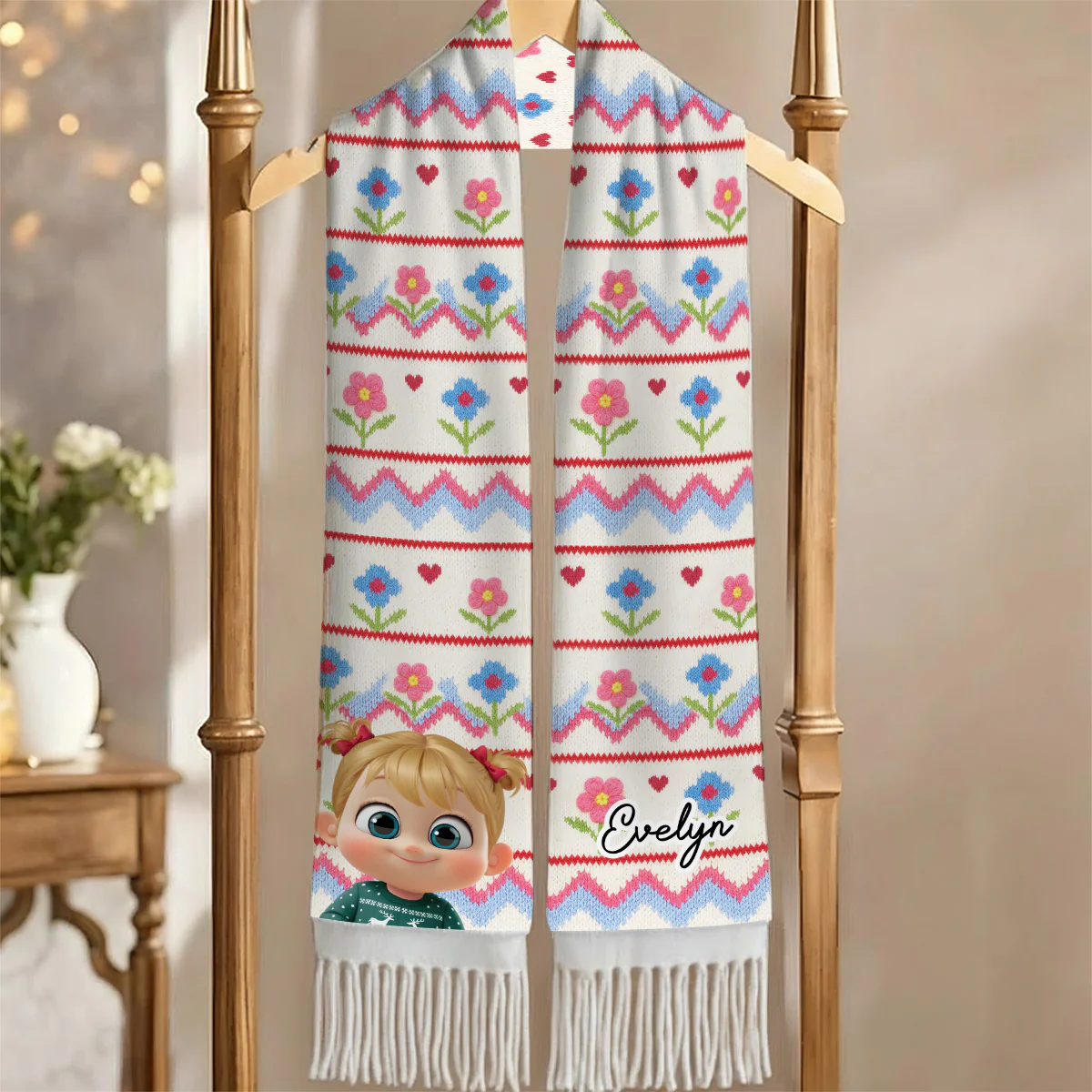 Human Cartoon - Personalized Custom Scarf - Image 4