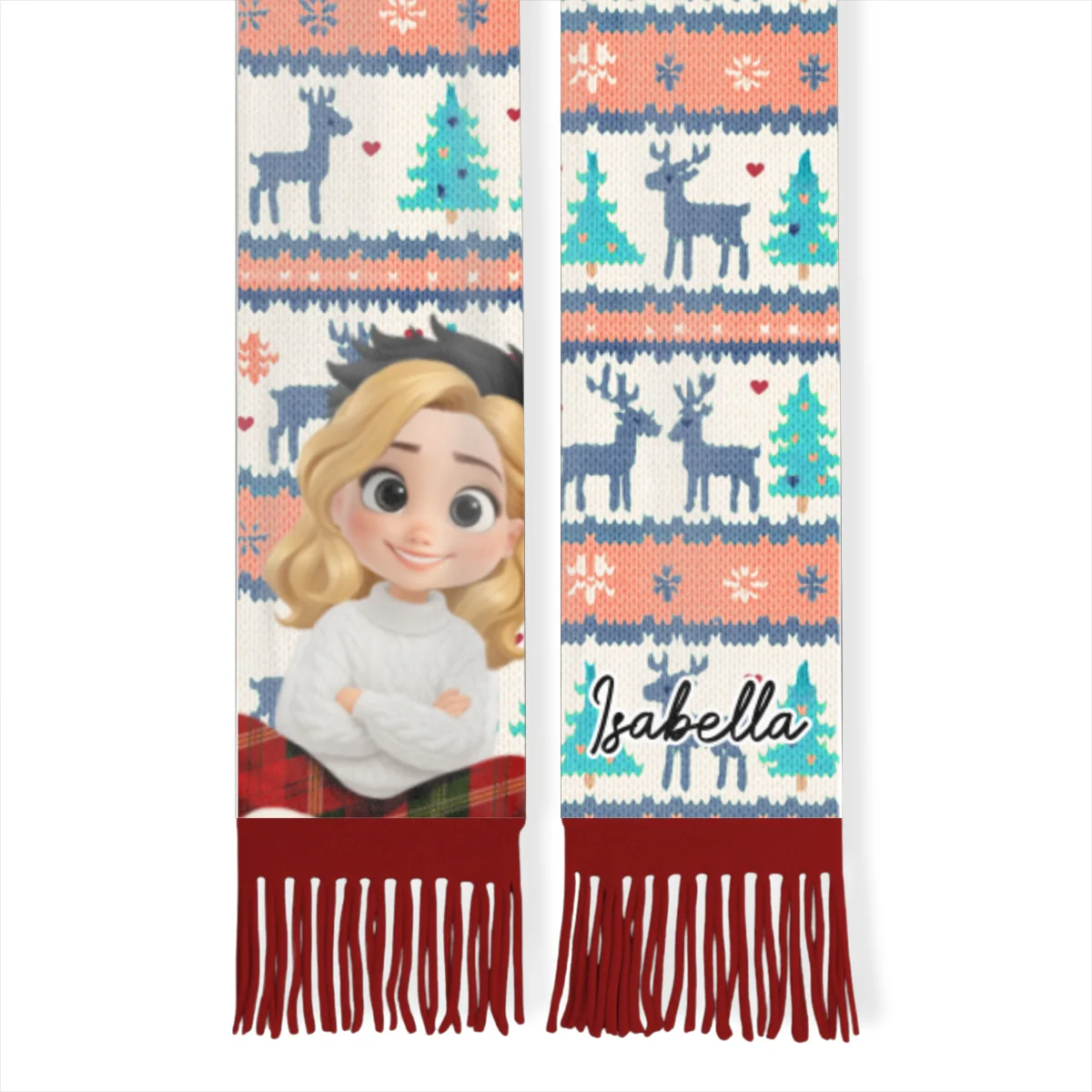 Human Cartoon - Personalized Custom Scarf - Image 9
