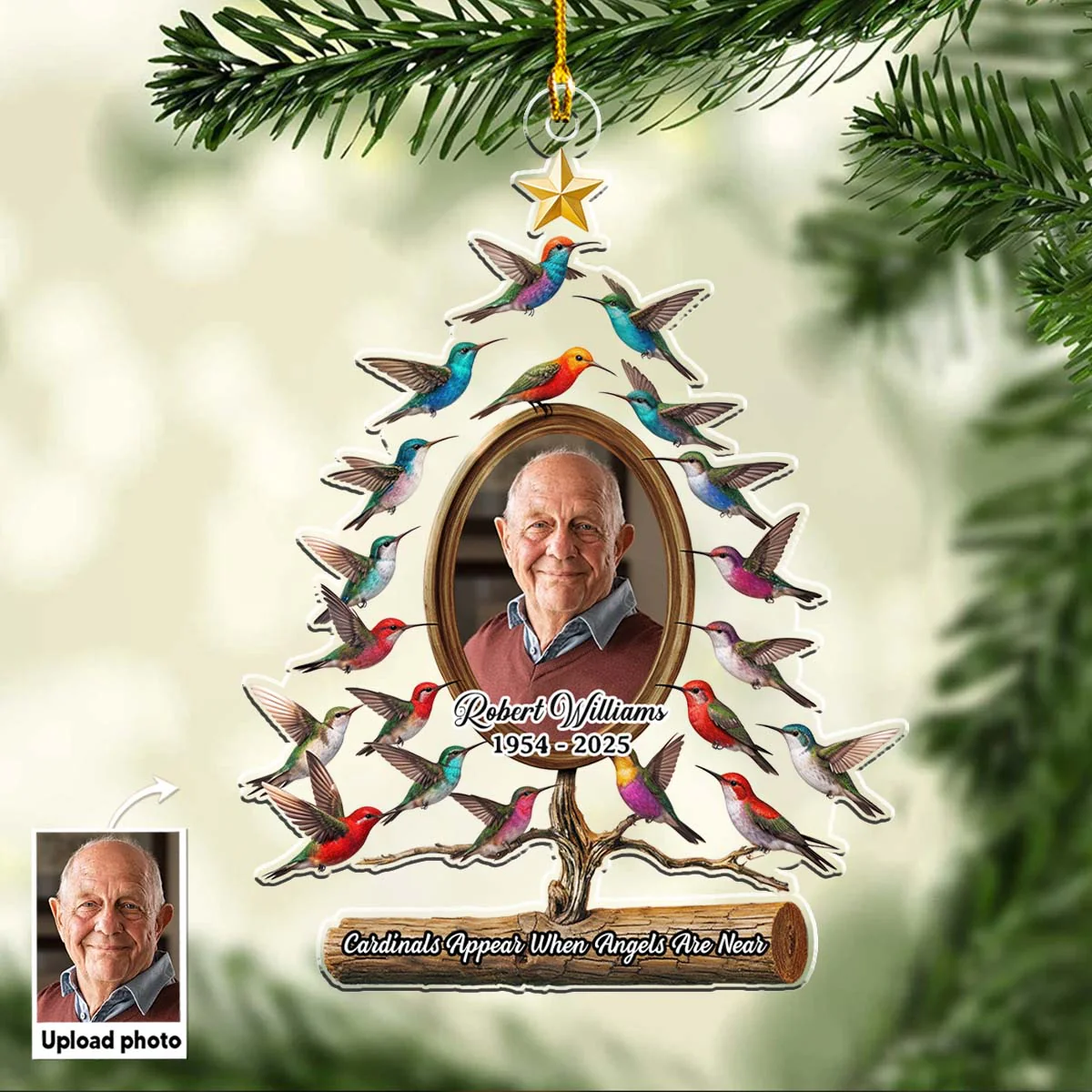 Hummingbird - Personalized Custom Acrylic Ornament - Image 5