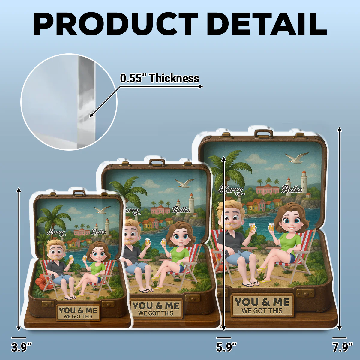 Husband And Wife Got This - Personalized Custom Acrylic Plaque - Image 4