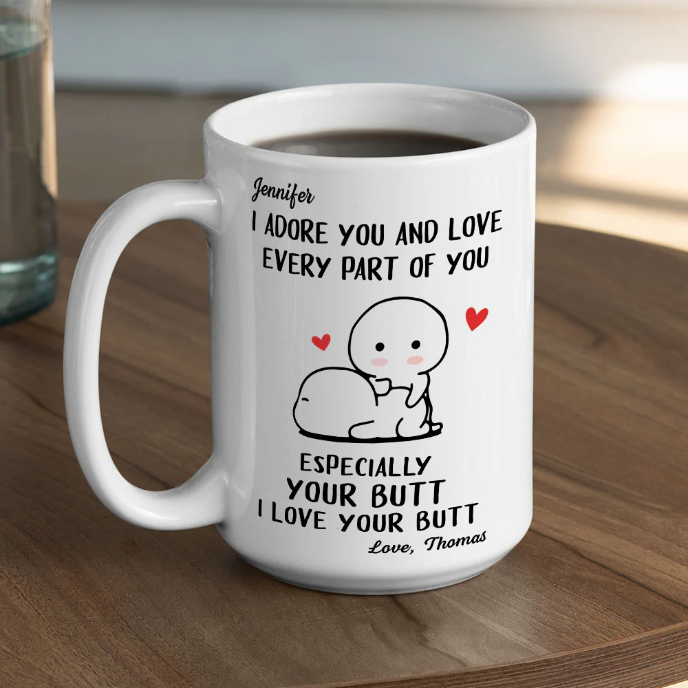 I Adore You - Personalized Custom Coffee Mug - Image 5