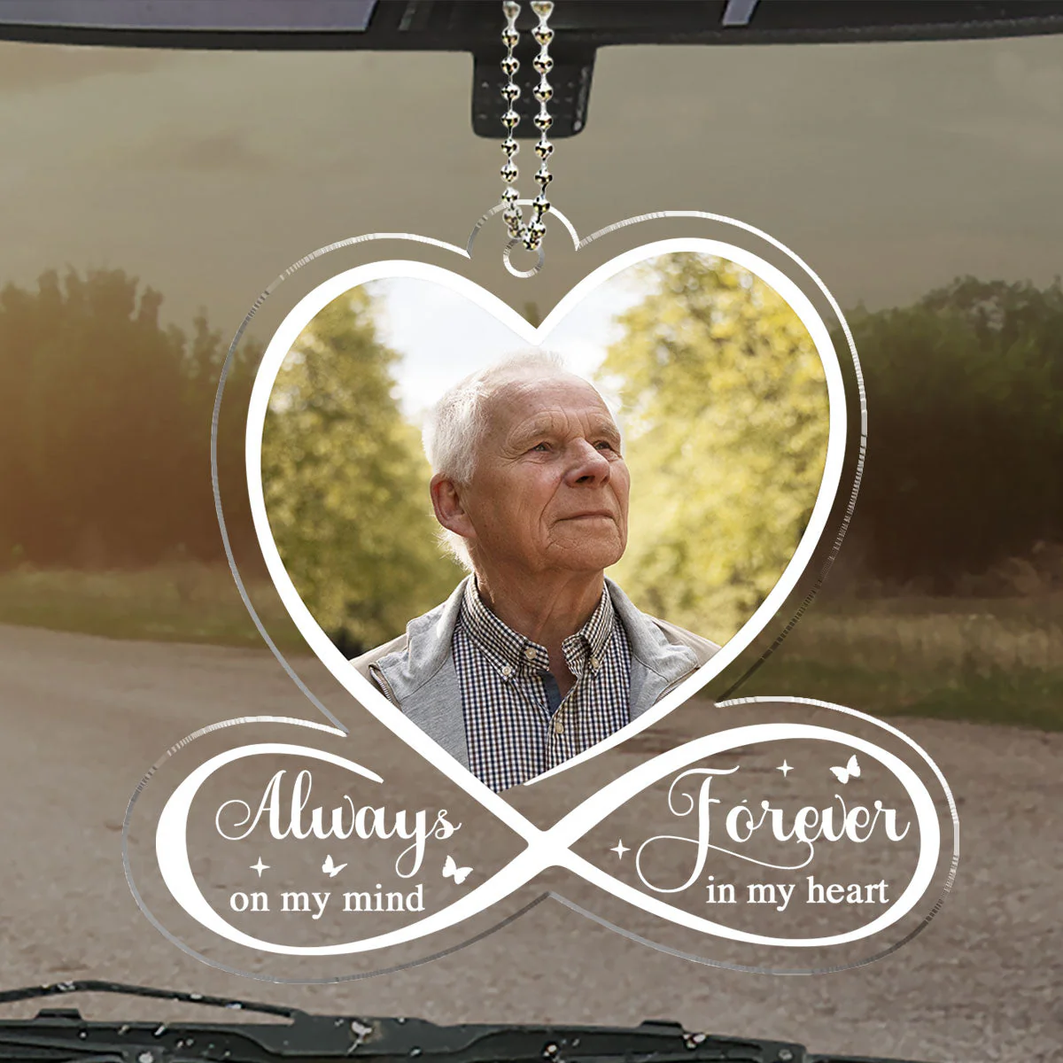 I Always Miss You - Personalized Acrylic Car Ornament - Image 4