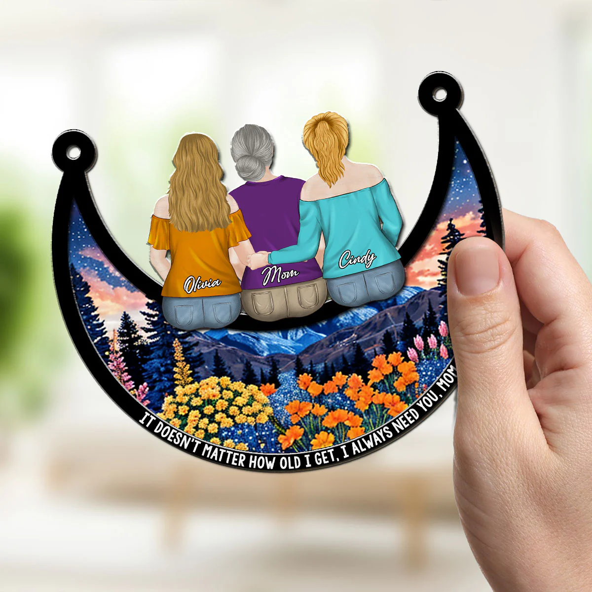 I Always Need You Mom - Personalized Custom Suncatcher - Image 2
