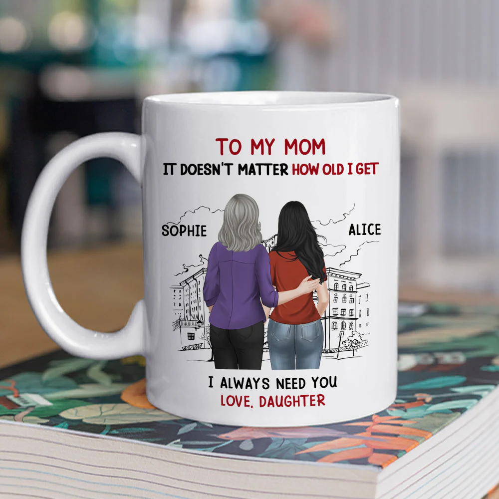 I Always Need You Mom Version 2 - Personalized Custom Coffee Mug - Image 2