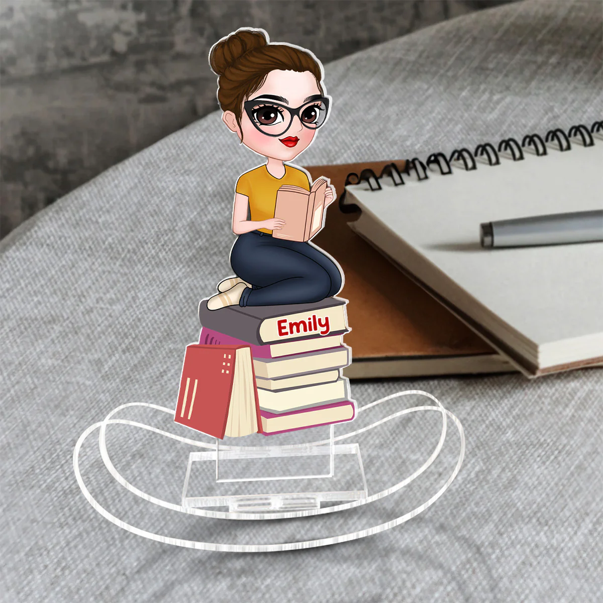 I Am A Book Lover - Personalized Custom Acrylic Shaking Stand - Image 3