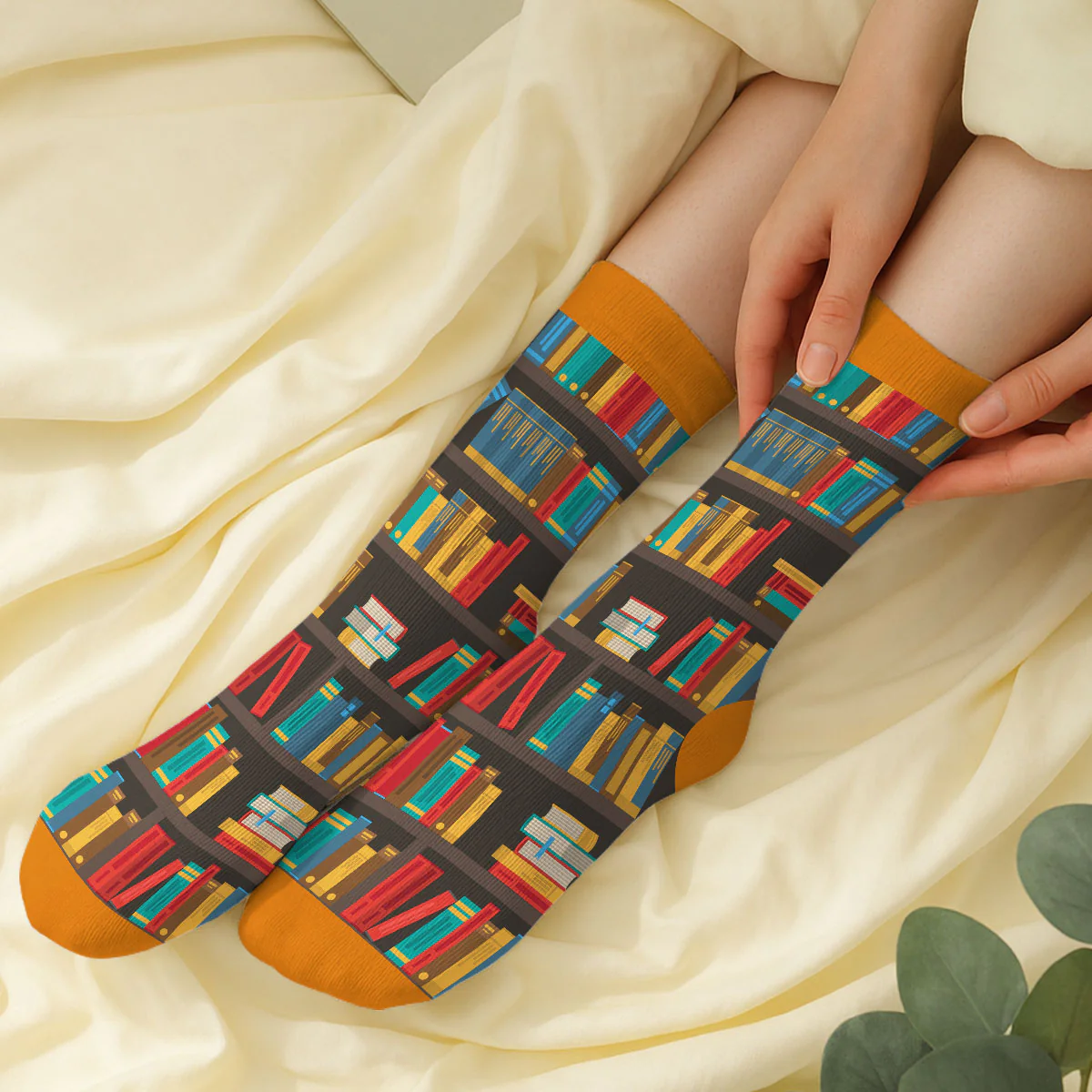 I Am A Bookaholic - Personalized Custom Crew Socks - Image 3
