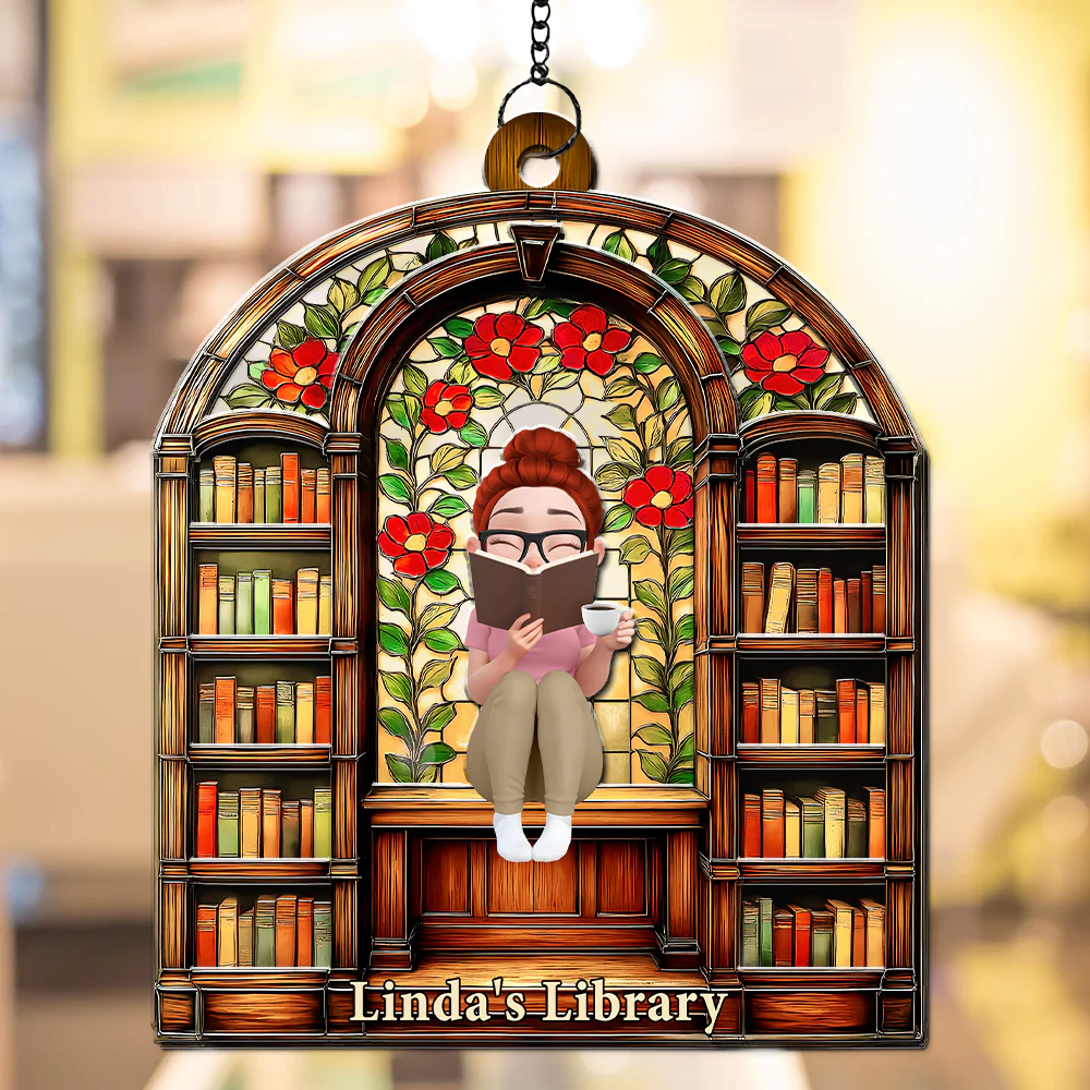 I Am A Bookworm - Personalized Custom Suncatcher - Image 4