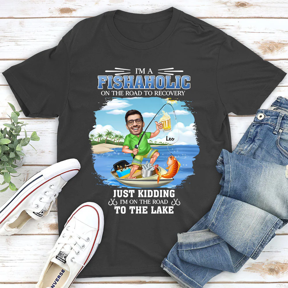 I Am A Fishaholic - Personalized Custom Shirt - Image 3