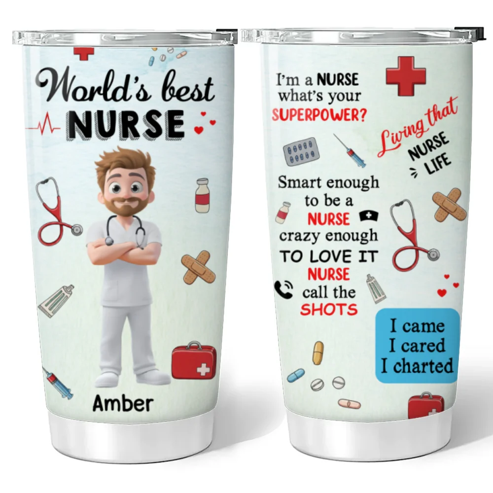 I Am A Nurse - Personalized Custom Tumbler - Image 7