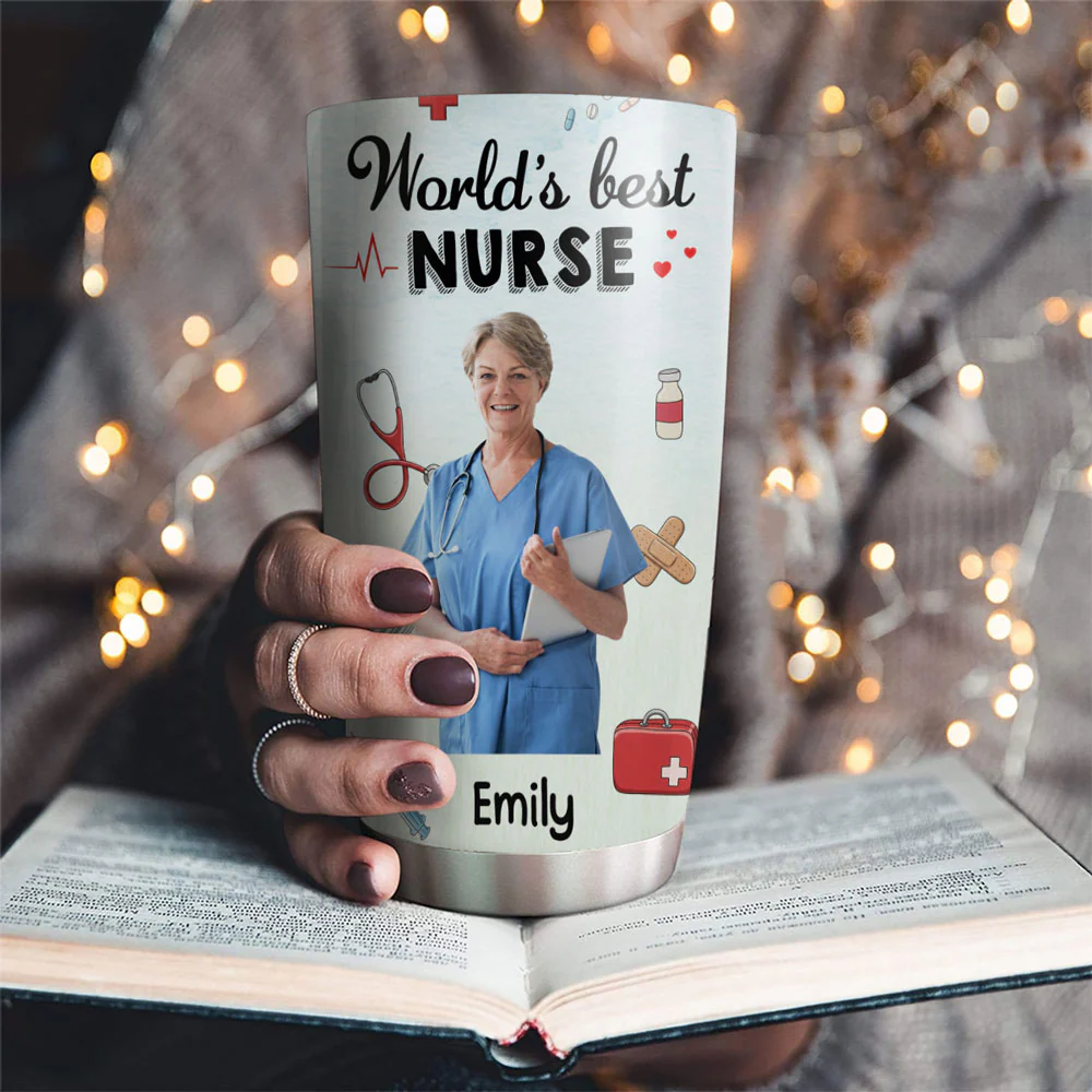 I Am A Nurse Photo - Personalized Custom Tumbler - Image 2