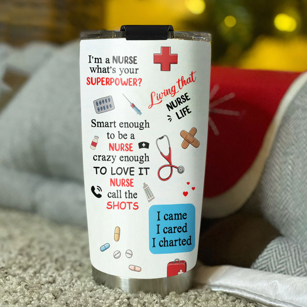 I Am A Nurse Photo - Personalized Custom Tumbler - Image 3