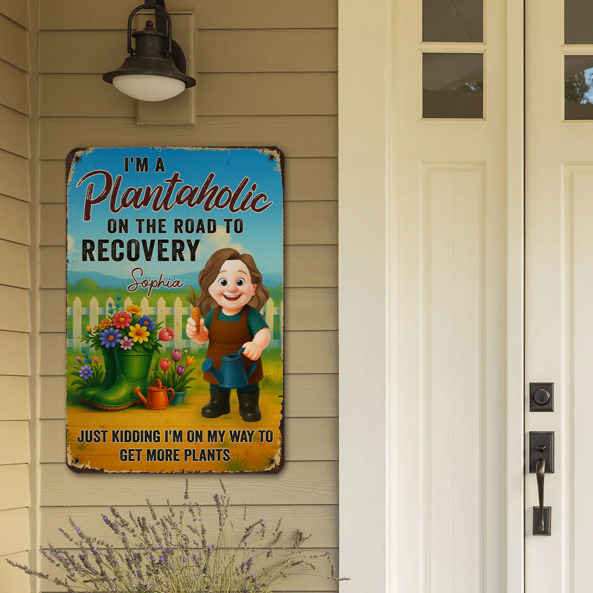 I Am A Plantaholic - Personalized Custom Metal Sign - Image 3