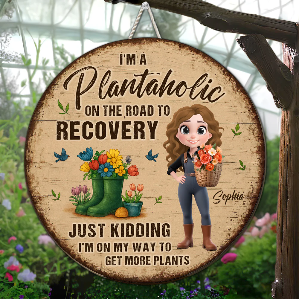 I Am A Plantaholic - Personalized Custom Wood Sign - Image 2