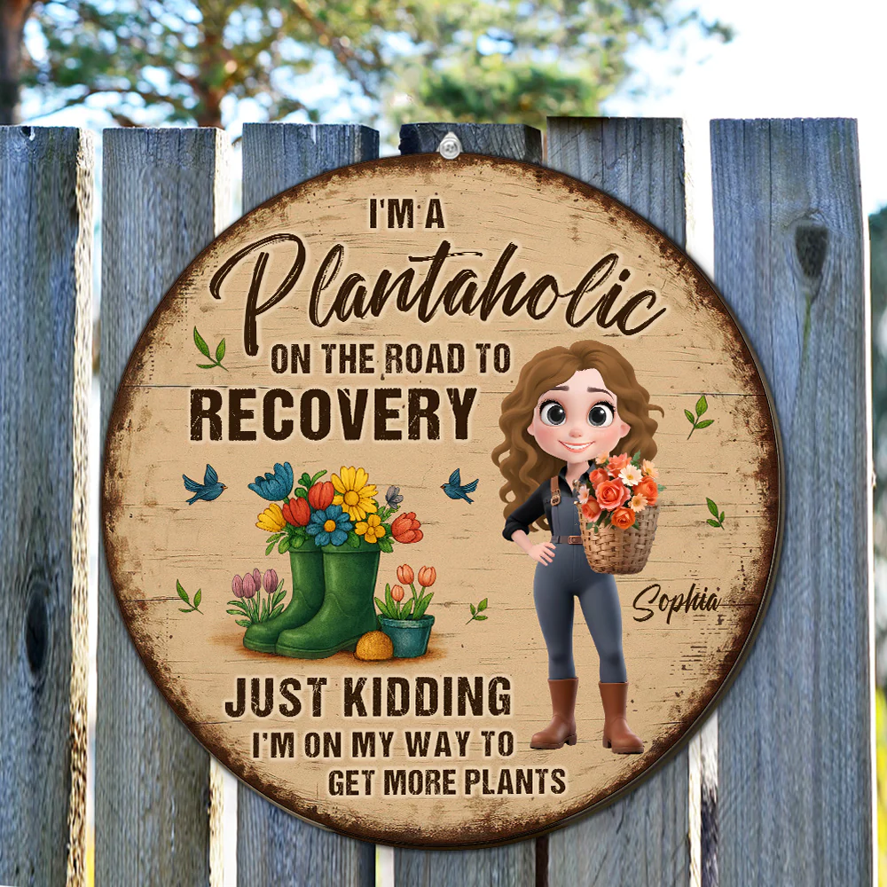 I Am A Plantaholic - Personalized Custom Wood Sign - Image 3