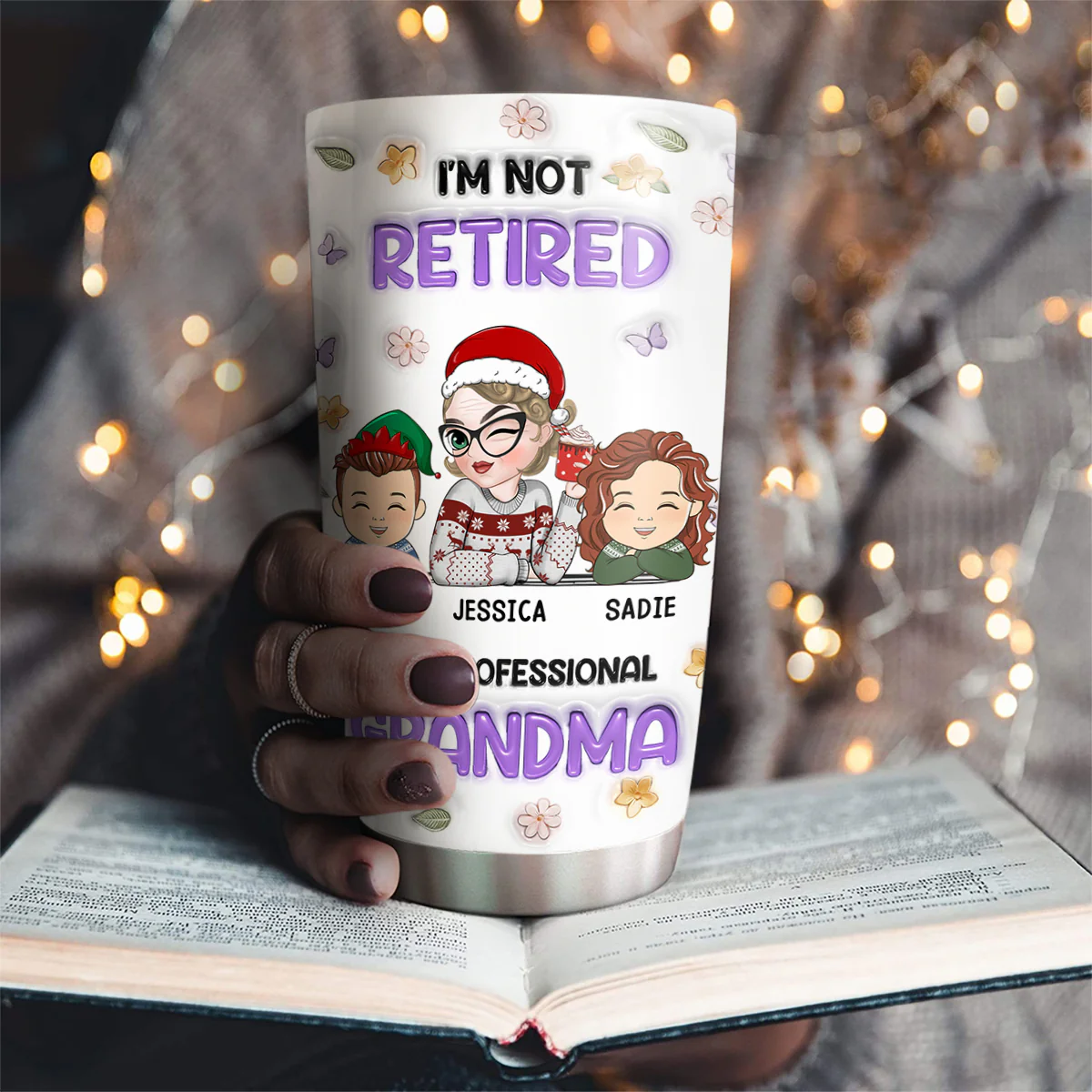 I Am A Professional Grandma Version 2 - Personalized Custom 3D Inflated Effect Tumbler - Image 2