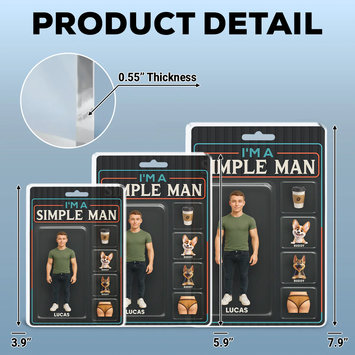 I Am A Simple Man - Personalized Custom Acrylic Plaque - Image 4
