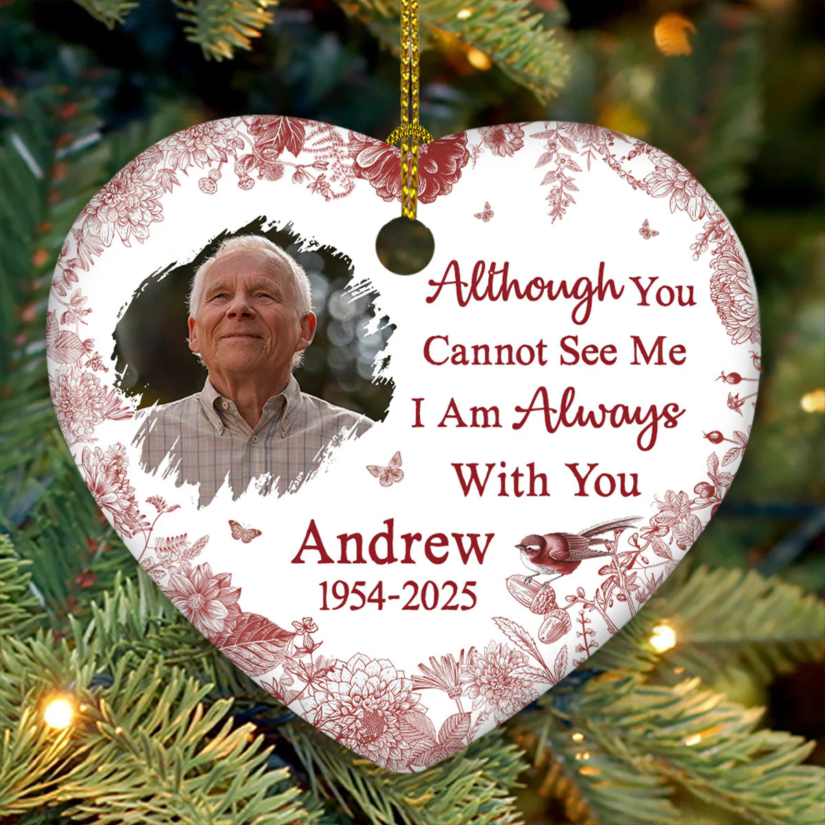 I Am Always With You - Personalized Custom Ceramic Ornament - Image 4