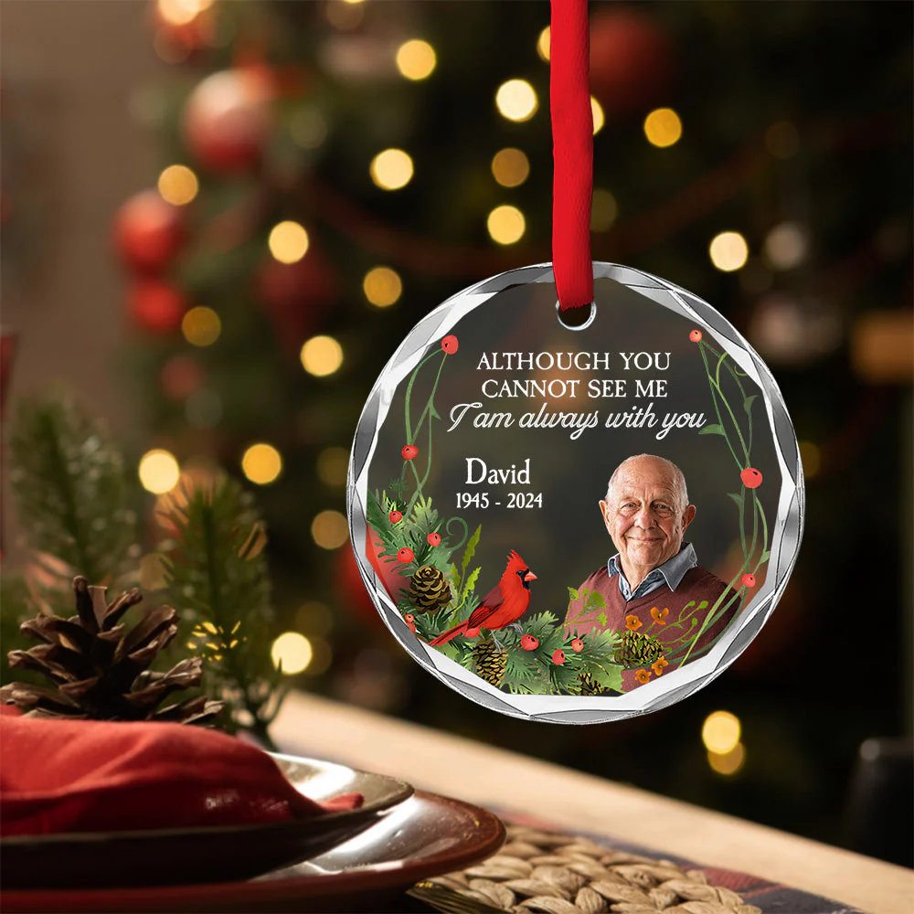 I Am Always With You - Personalized Custom Glass Ornament - Image 4