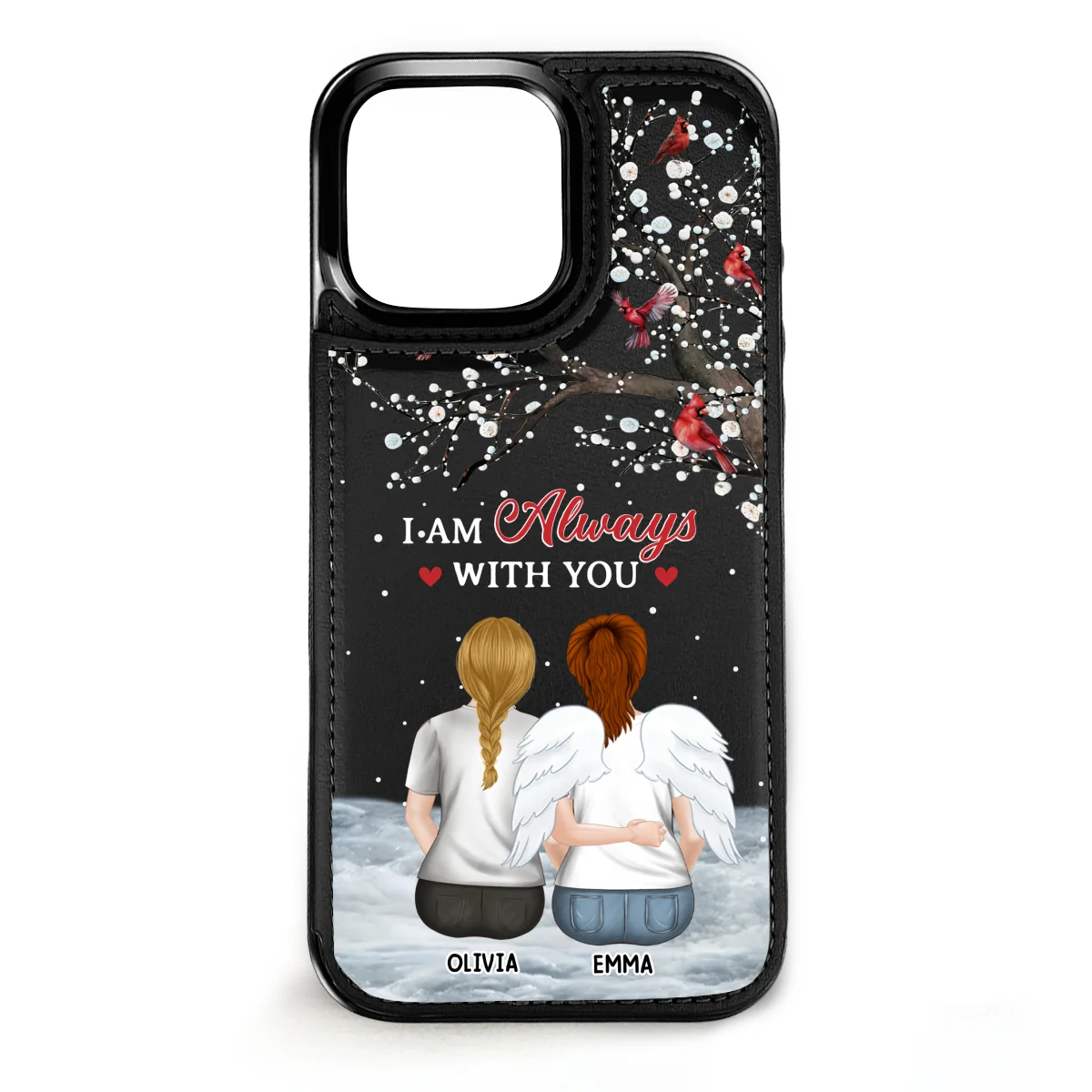 I Am Always With You - Personalized Custom Leather Phone Case - Image 9