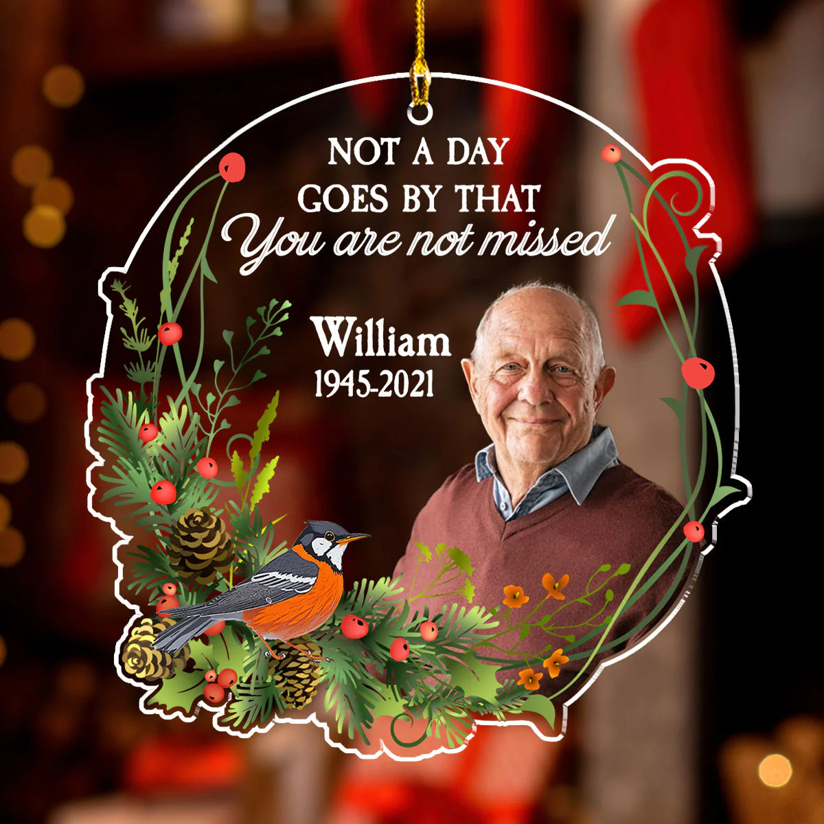 I Am Always With You Version 2 - Personalized Custom Acrylic Ornament - Image 2