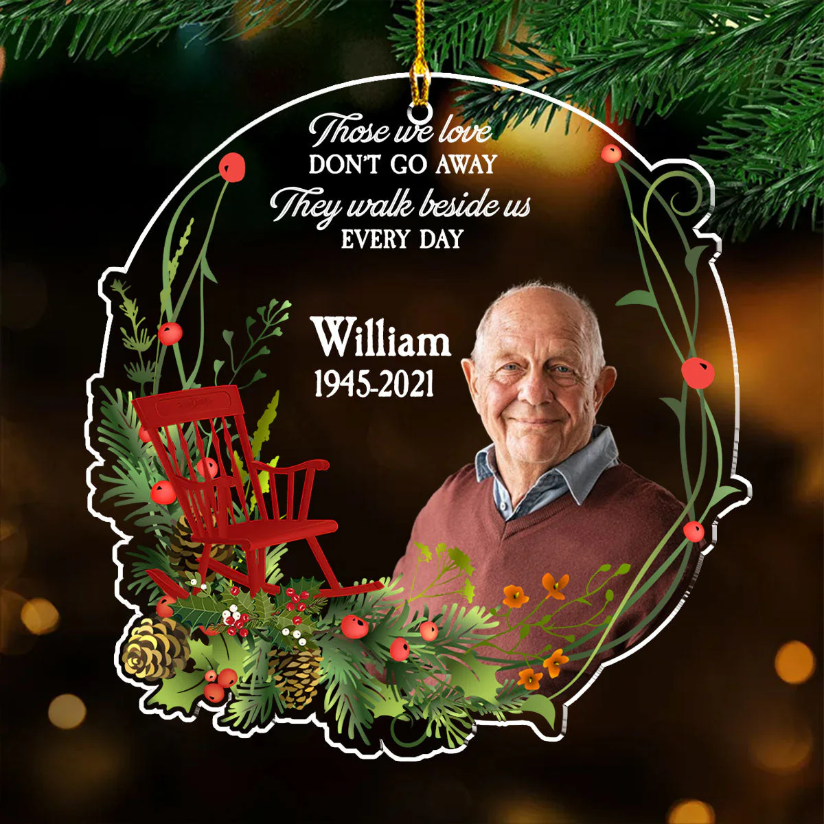 I Am Always With You Version 2 - Personalized Custom Acrylic Ornament - Image 4