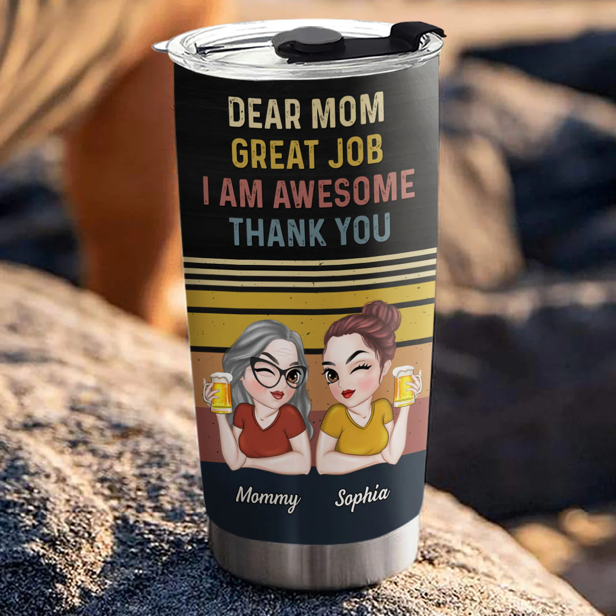 I Am Awesome Thank You - Personalized Custom Tumbler - Image 3