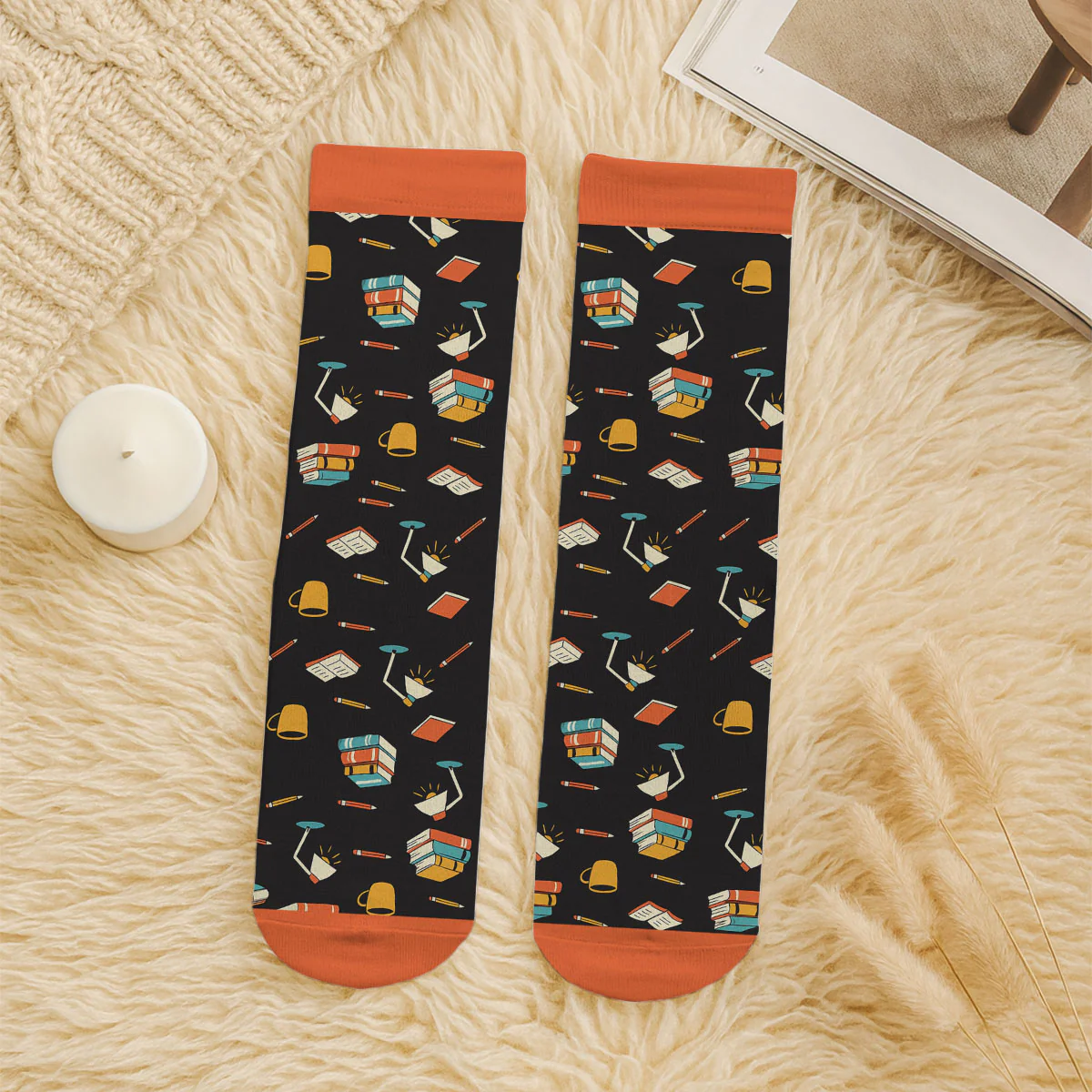 I Am Booked - Personalized Custom Crew Socks - Image 6