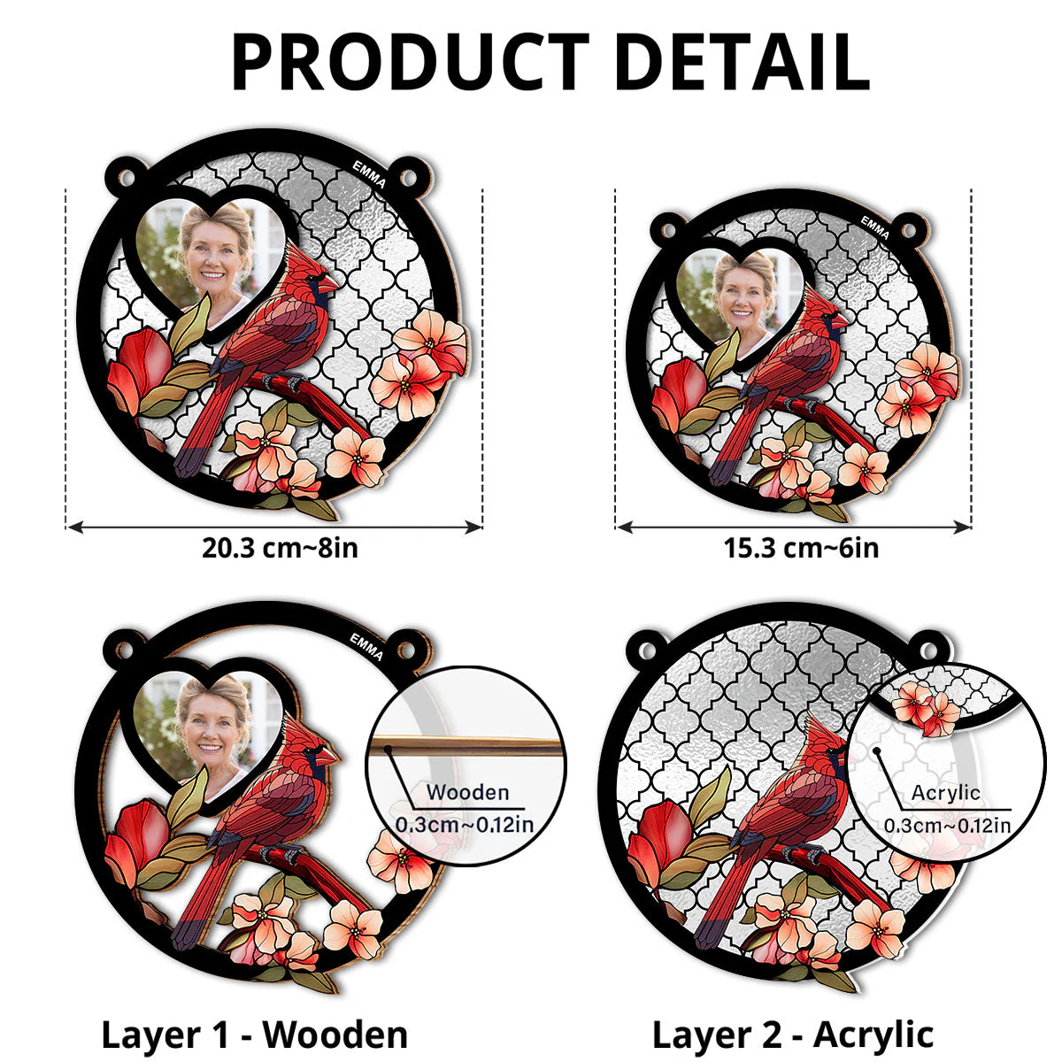 I Am By Your Side - Personalized Custom Suncatcher - Image 5