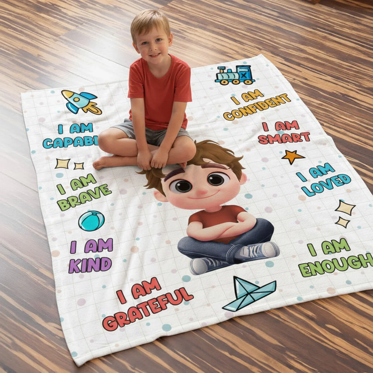 I Am Confident - Personalized Custom Fleece Blanket - Image 3