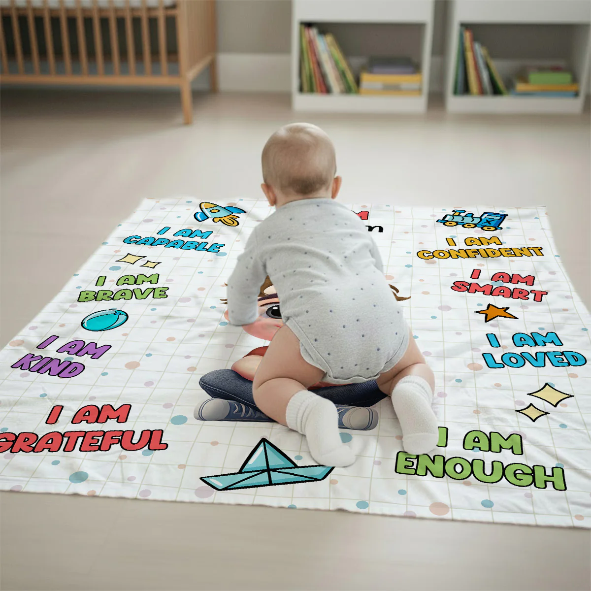 I Am Confident - Personalized Custom Fleece Blanket - Image 6