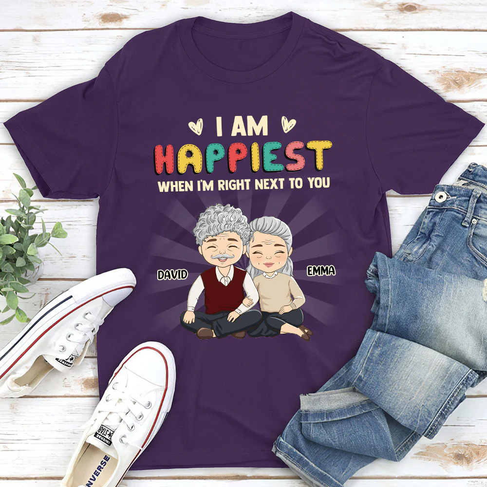 I Am Happiest When - Personalized Custom Classic T-shirt - Image 4