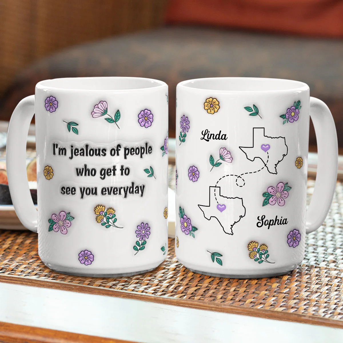 I Am Jealous - Personalized Custom 3D Inflated Effect Mug - Image 5