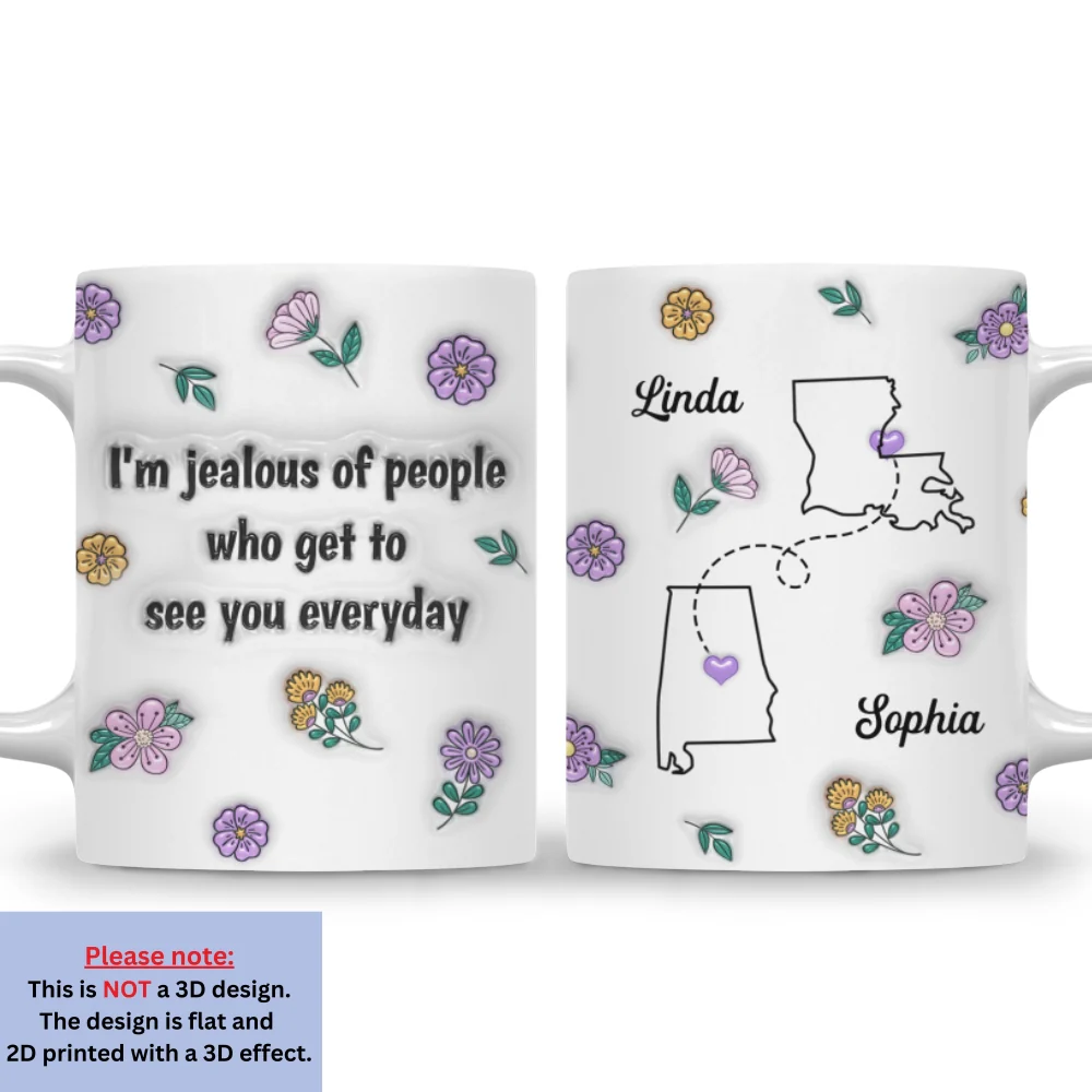 I Am Jealous - Personalized Custom 3D Inflated Effect Mug - Image 7