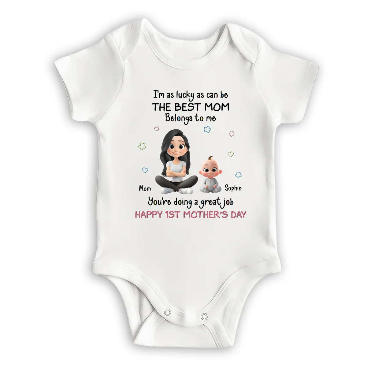 I Am Lucky - Personalized Custom Baby Onesie - Image 6